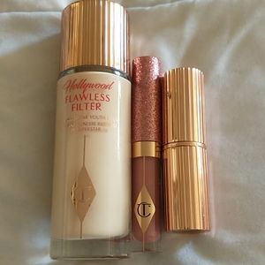 SOLD!..Charlott Tilbury 3 Piece Foundation & 2 Lip